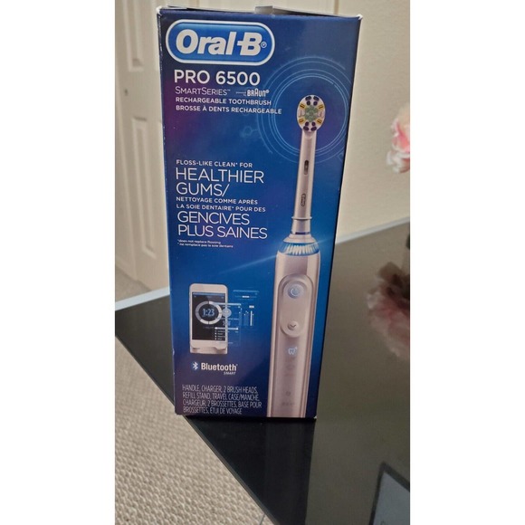 ORAL-B Pro 6500 Smart Series Rechargeable Toothbrush Healthier Gums w/ Bluetooth - Picture 2 of 3